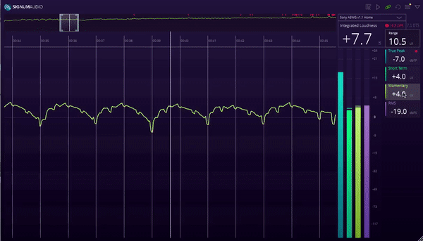 Bute Loudness Analyser - Easily Toggle Between Short-term & Momentary Loudness, True Peak and RMS